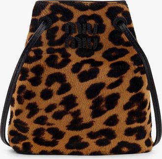 Miu Miu Borsa a tracolla in pelle con stampa animalier - MIU MIU - gender_Woman