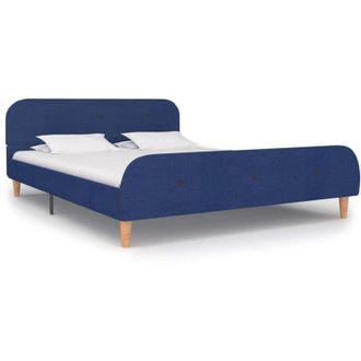 vidaXL Giroletto senza Materasso Blu 140x200 cm in Tessuto - Vidaxl