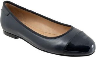 Trotters Clara Cap Toe Flat in Navy at Nordstrom, Size 10.5