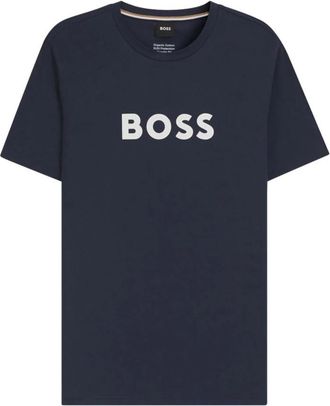 HUGO BOSS Katoenen Jersey T-shirt - Heren - T-shirts - Blauw - M - Katoen - Tops