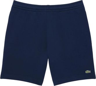 Lacoste Regular Fit Fleece Shorts - Heren - Korte Broeken - Blauw - M - Katoen - Korte Broeken