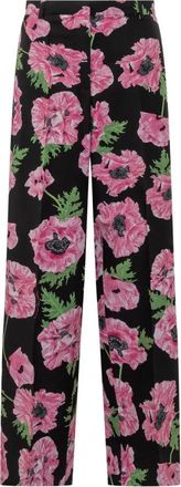 Stella McCartney Wijde Pasvorm Broek met Ritssluiting - Dames - Straight fit broeken - Veelkleurig - S - Broeken