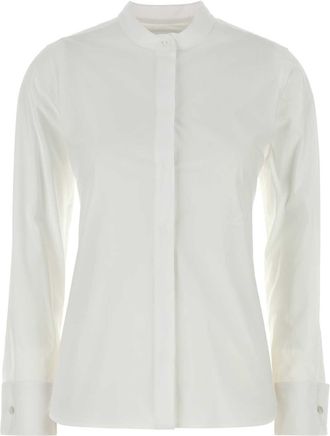 Max Mara Witte Stretch Poplin Overhemd