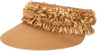 San Diego Hat Company UPF 50+ Fringe Visor in Tobacco at Nordstrom Rack