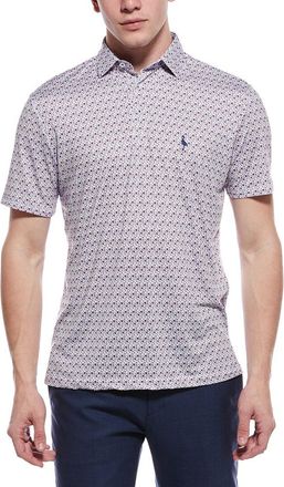 Tailorbyrd Tailorbyrd Floral Chain Printed Performance Polo Shirt