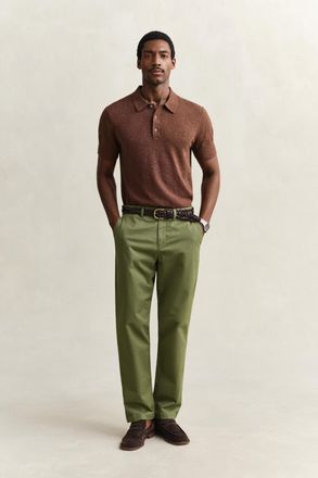 GANT Men Regular Fit Classic Chinos (42/32) DRY HERB GREEN