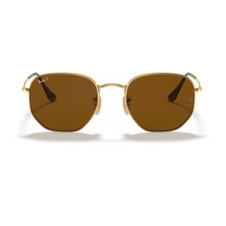 Ray-Ban Sunglasses, unisex, Yellow, Size: 51 MM Hexagonal Sunglasses