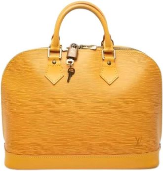 Louis Vuitton Pre-owned Alma PM - Dames - Vintage Handtas - Geel - ONE Size - Leer - Vintage