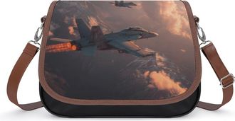 Generic Airplane Aircraft Fighter Jet Plane Crossbody Bags for Women Shoulder Messenger Bag Purse Handbags