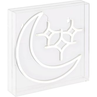 Jonathan Y Designs Starry Square Contemporary Glam Acrylic Box USB Operated LED Neon Light in White at Nordstrom