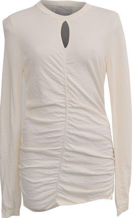 Isabel Marant Posy Gathered Sweater in Cream Wool