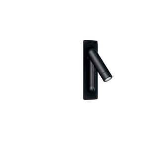 Luce-Ambiente-Design Aplique Led Defoe Empotrada en Aluminio Negro Con Punto de Luz Extra&iacute;ble y Orientable