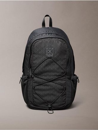 Calvin Klein Mens Utility Emblem Backpack - Black