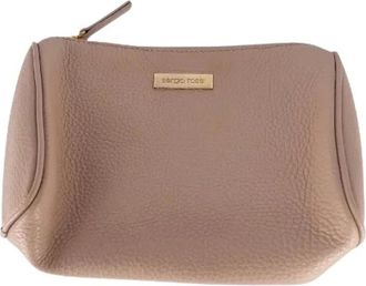 Sergio Rossi Pre-owned Cosmetica Tas - Dames - Vintage Clutch - Beige - ONE Size - Leer - Vintage