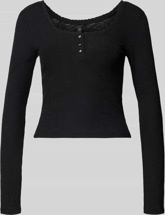 Only Slim Fit Langarmshirt mit Baumwoll-Anteil Modell JULIANE LIFE in Black, Gr&ouml;&szlig;e XL