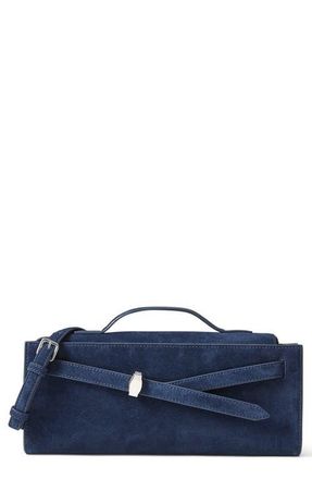 Veronica Beard Suede Dash Clutch in Navy at Nordstrom
