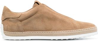 Tod's laceless suede sneakers - men - Calf Suede/Calf Leather/Rubber - 6 - Brown