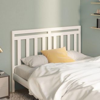 vidaXL Cabecero De Cama Madera Maciza De Pino Blanco 140x4x100 Cm Vidaxl
