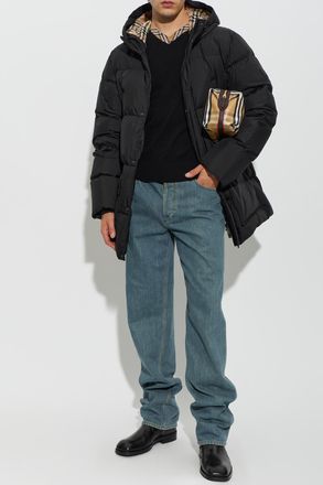 Burberry Puffer Jacket Burford, Mens, Black