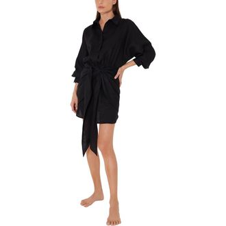 Moeva Guadalupe Dress Cover Up Resortwear in Black at Nordstrom, Size X-Large Eu