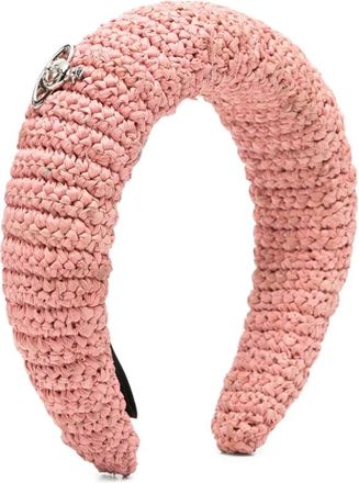 Vivienne Westwood Hair Accessories, female, Pink, Size: ONE SIZE Raffia Headband