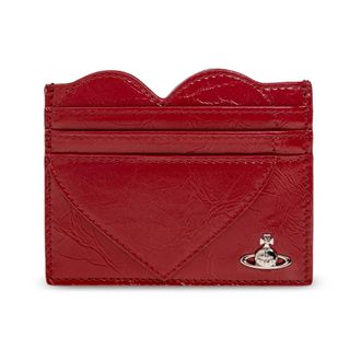 Vivienne Westwood Hart Kaarthouder - Dames - Accessoires - Rood - Maat: ONE Size Leer