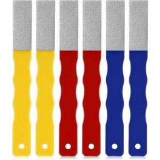 OEM Juego De 6 Afiladores De Cuchillos De Diamante De Colores Mennitr, Paleta De Diamante, Herramienta Para Afilar Cuchillos, Lima Plana Manual, Afilador 