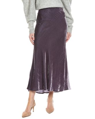 Velvet Velvet By Graham & Spencer Eza Velvet Silk-Blend Skirt