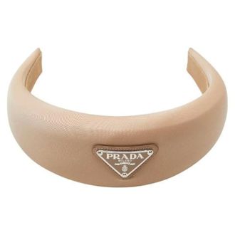 Prada Pre-owned Accessories, female, Beige, Size: ONE SIZE Pre-owned Plastic Hair Accessories