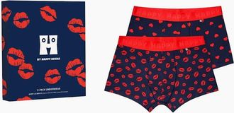 Happy Socks Mens 2-Pack Love Gift Set, Navy - Red - Size: 37/36/32