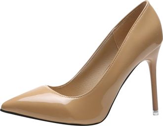 Generic Shoes Women Size 5.5 Fashion Spring and Autumn Womens Fashion High Heels Single Shoes Slim Heels Womens High Heel Shoes Womens Shoes Size 7 Heels (Bei