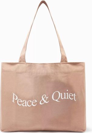 Museum of Peace and Quiet Womens Wordmark Tote In Taupe