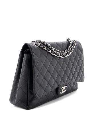 Chanel Classic Double Flap Bag Quilted Caviar Maxi shoulder bag - Zwart