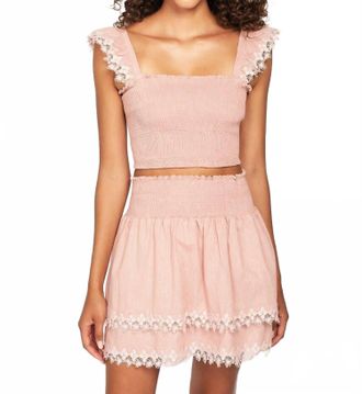 Peixoto Belle Mini Skirt In Desert Rose