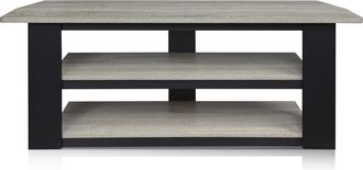Furinno Parsons 42-in TV Entertainment Center, Oak Grey/Black