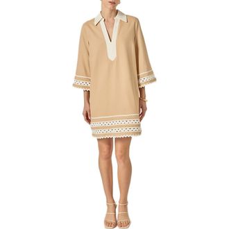 English Factory Colorblock Minidress in Beige at Nordstrom, Size X-Small