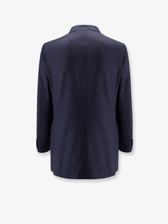 Brunello Cucinelli Mens Tuxedo Blue Virgin Wool & Silk Suits
