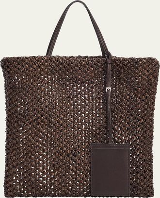 The Row Barn Mini Woven Tote Bag