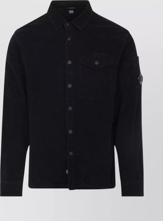 C.P. Company corduroy shirt with chest pocket and long sleeves