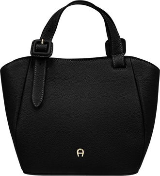 Aigner Leren Schoudertas met Verstelbare Band - Dames - Handtassen - Zwart - ONE Size - Leer - Tassen