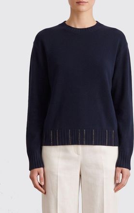 Fabiana Filippi Maglia girocollo in cotone a maniche corte con bordi a costine