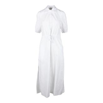 Patrizia Pepe Katoenen jurk voor vrouwen - Dames - Shirt Kleedjes - Wit - XS - Katoen - Kleedjes