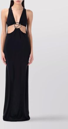 Coperni c logo halter neck dress