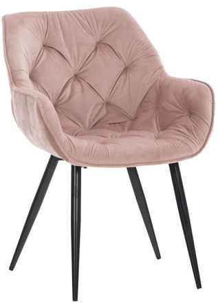 Clp Silla Tanna En Terciopelo Rosado