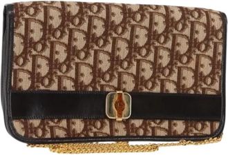 Dior Pre-owned Vintage Trotter Mini Schoudertas - Dames - Vintage Mini Tas - Bruin - ONE Size - Leer - Vintage