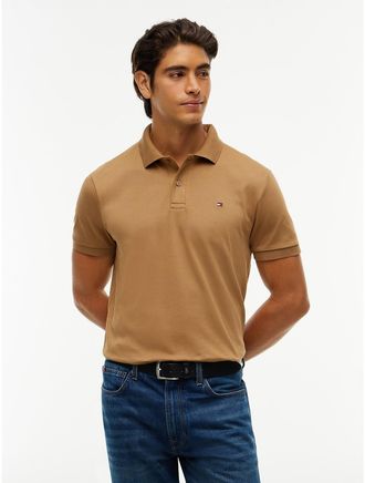 Tommy Hilfiger Mens Regular Fit Smooth Cotton Polo - Timeless Tawny - XXL