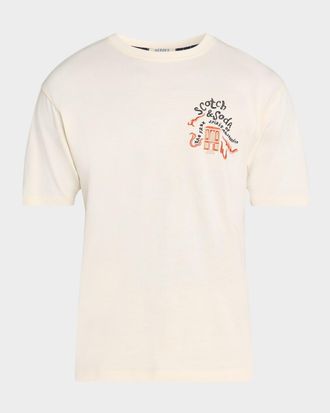 Scotch & Soda Mens 40th Anniversary Embroidered T-Shirt