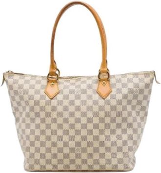 Louis Vuitton Pre-owned Saleya MM - Dames - Vintage Shopper - Wit - ONE Size - Leer - Vintage