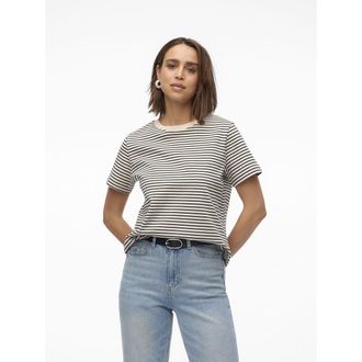 Vero Moda Gestreept T-shirt met ronde hals en korte mouwen