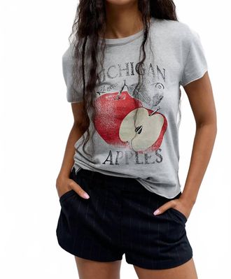 Free People Nova Graphic Short Sleeve Tee In Apple Combo